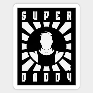 Super Daddy (Dad / Papa / Rays / White) Sticker